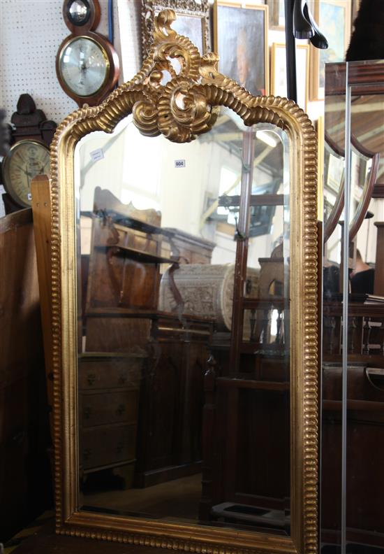 Large gilt frame wall mirror